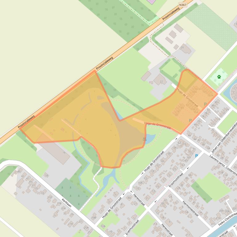 Kaart van postcodegebied 9665LM.