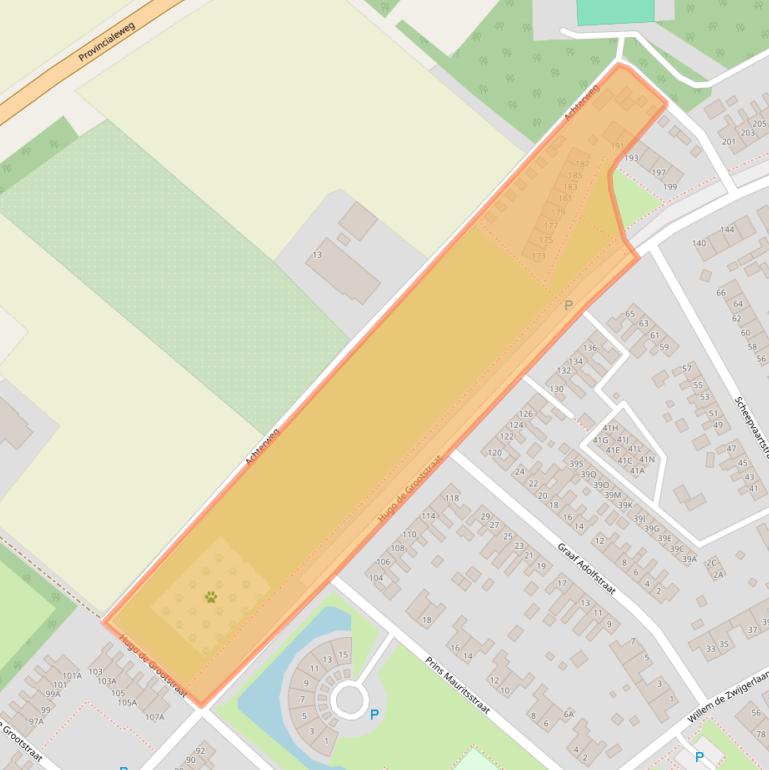 Kaart van postcodegebied 9665LP.