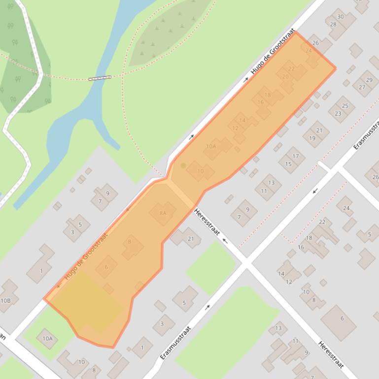 Kaart van postcodegebied 9665LS.