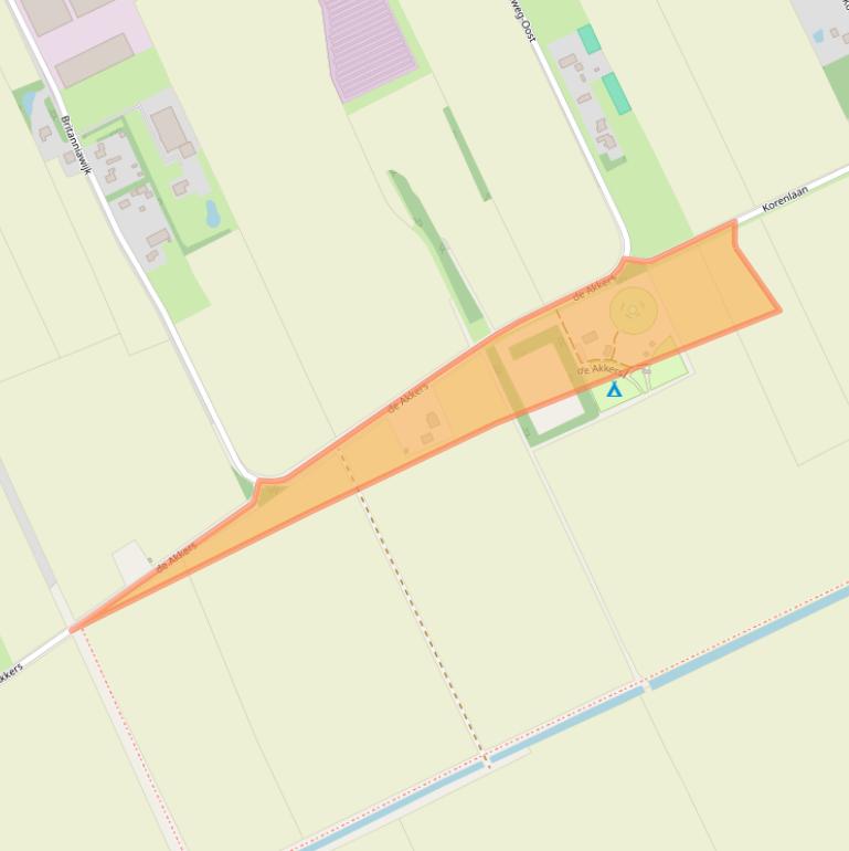 Kaart van postcodegebied 9665MZ.