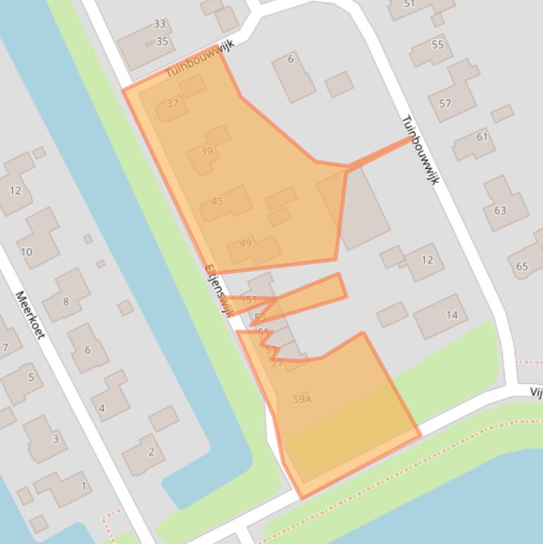 Kaart van postcodegebied 9665NS.