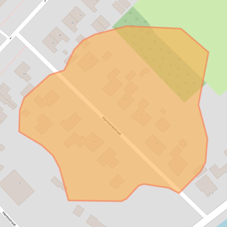 Kaart van postcodegebied 9665NT.