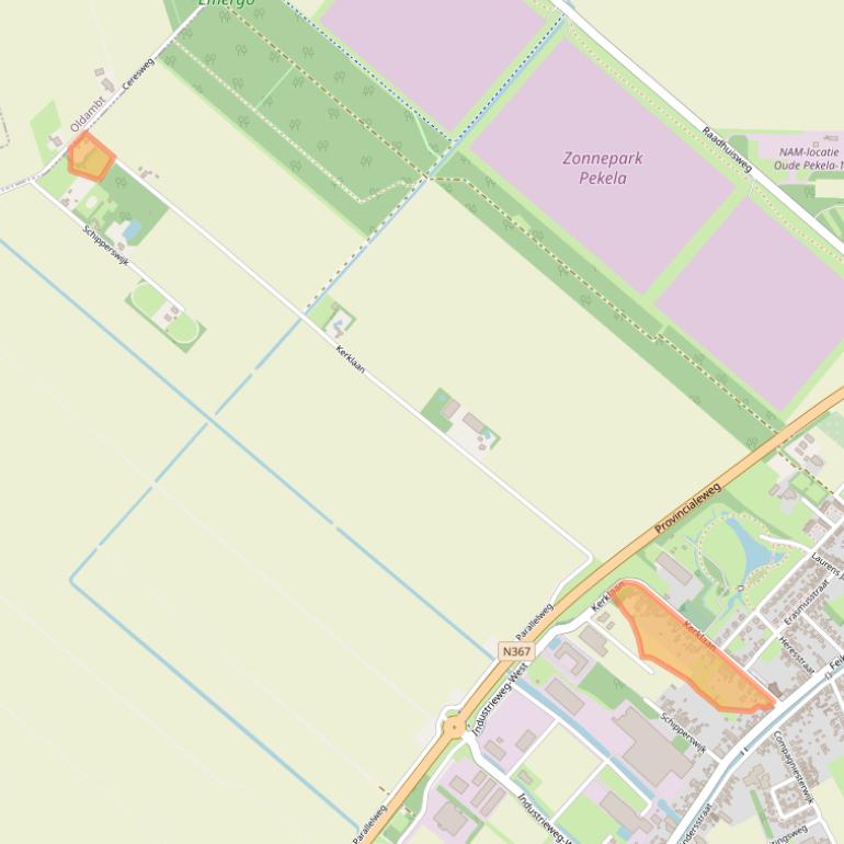 Kaart van postcodegebied 9665PA.