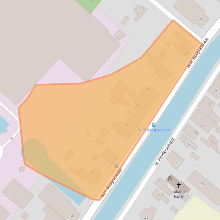 Kaart van postcodegebied 9665PD.