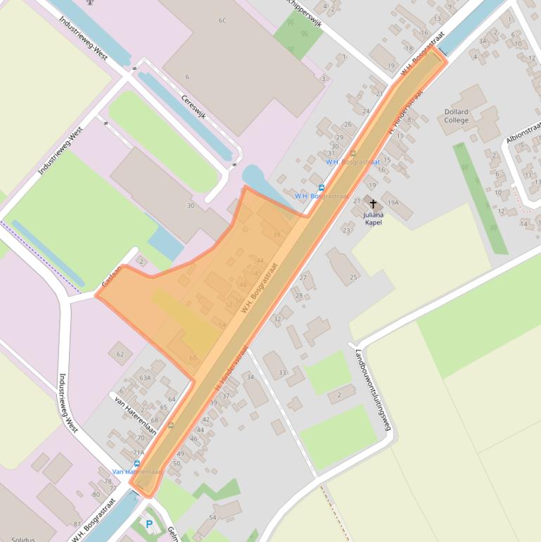 Kaart van postcodegebied 9665PE.