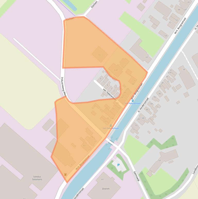 Kaart van postcodegebied 9665PG.