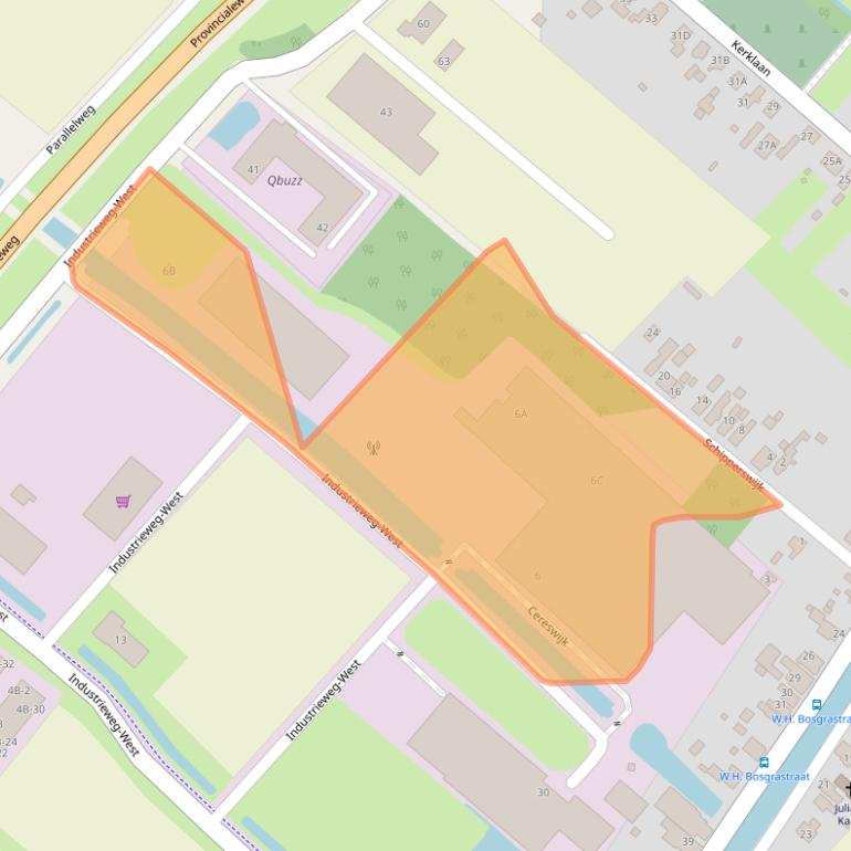 Kaart van postcodegebied 9665PN.