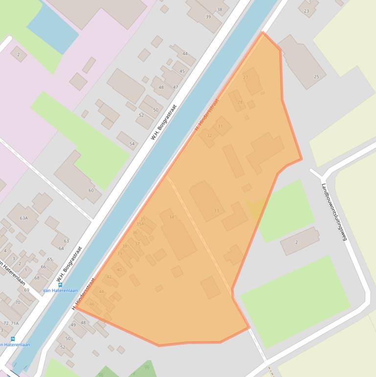 Kaart van postcodegebied 9665RB.