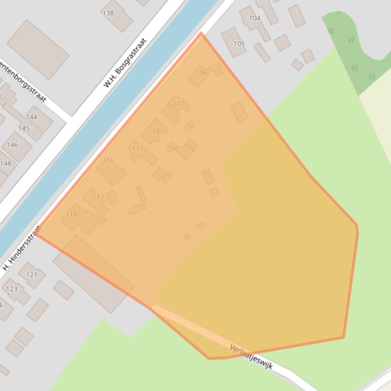 Kaart van postcodegebied 9665RE.