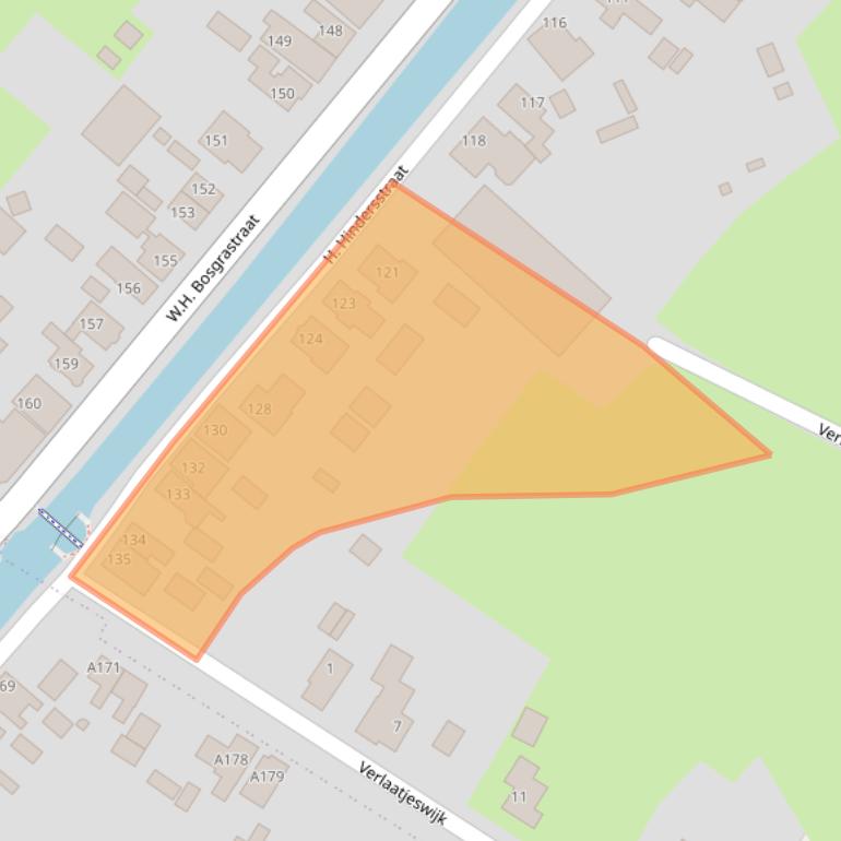 Kaart van postcodegebied 9665RG.