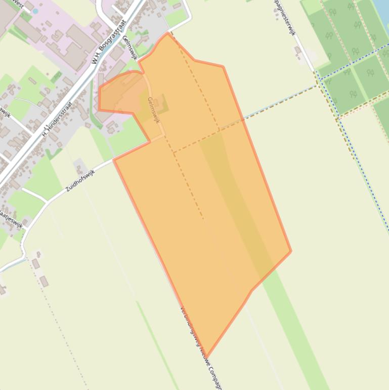 Kaart van postcodegebied 9665RR.