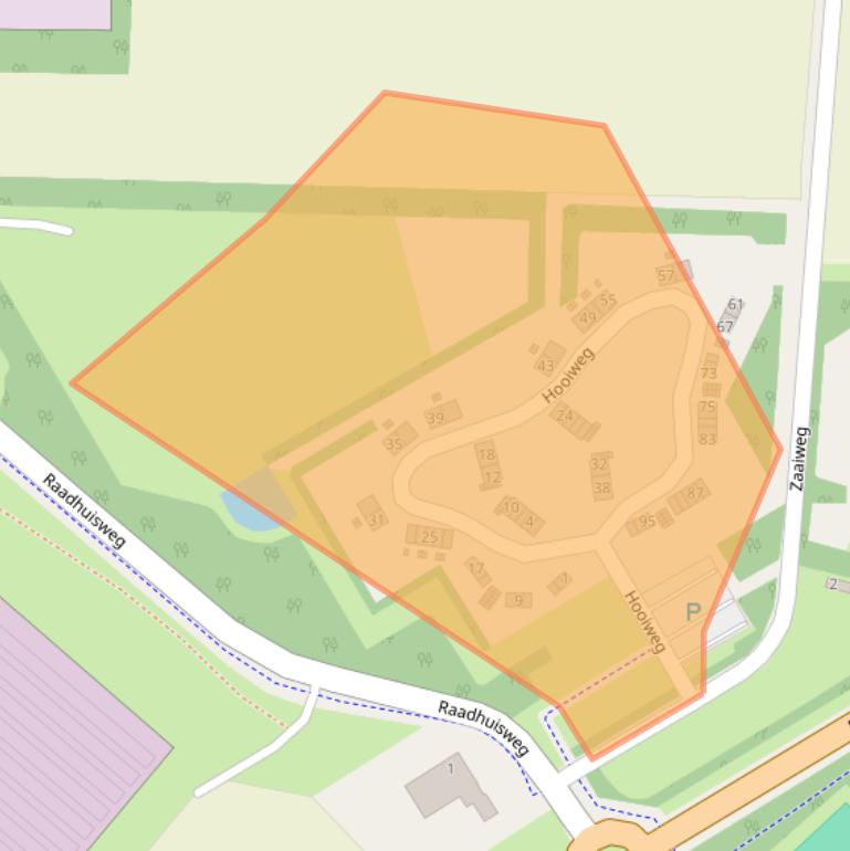 Kaart van postcodegebied 9665TZ.