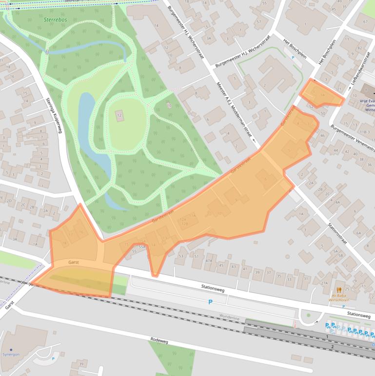 Kaart van postcodegebied 9671AK.