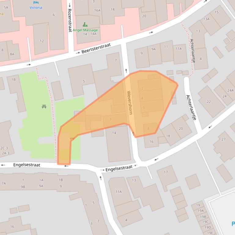 Kaart van postcodegebied 9671BJ.
