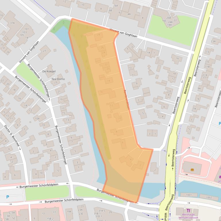 Kaart van postcodegebied 9671CM.