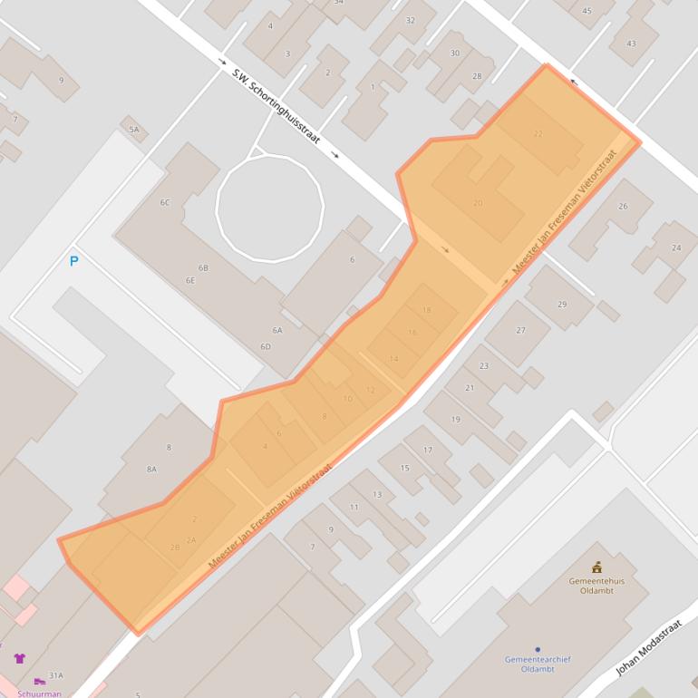 Kaart van postcodegebied 9671CP.