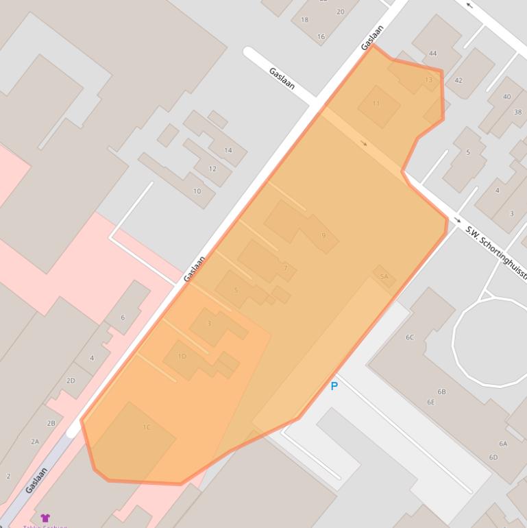 Kaart van postcodegebied 9671CS.