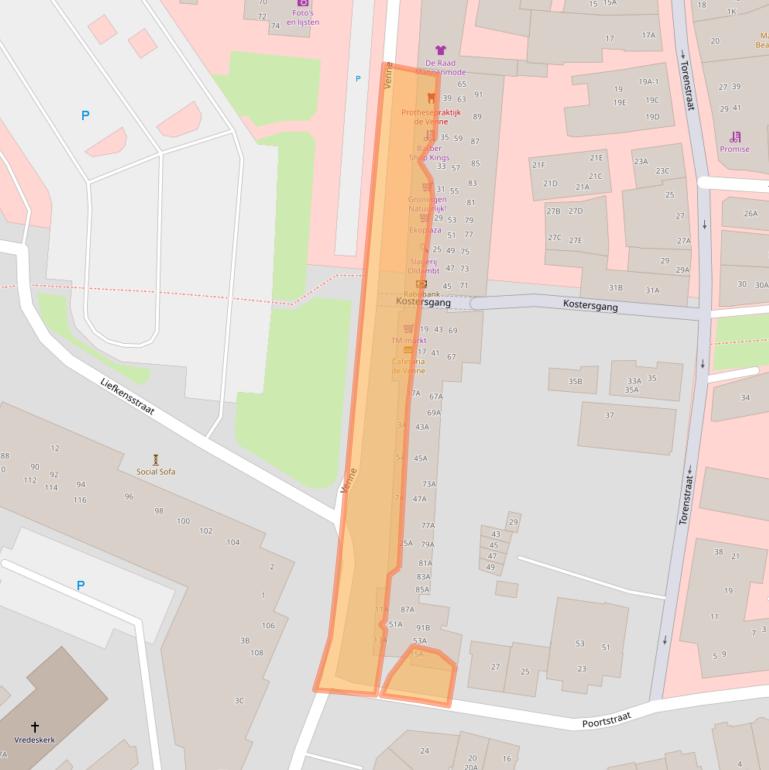 Kaart van postcodegebied 9671DA.