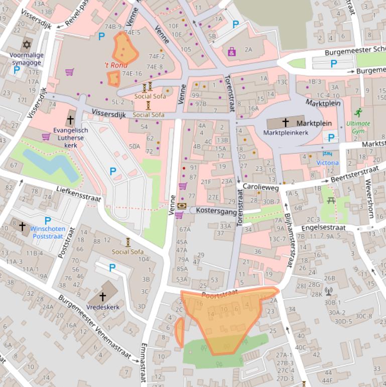 Kaart van postcodegebied 9671EB.