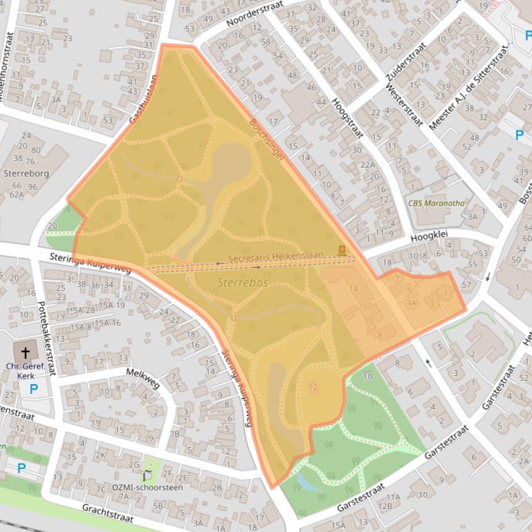 Kaart van postcodegebied 9671JA.