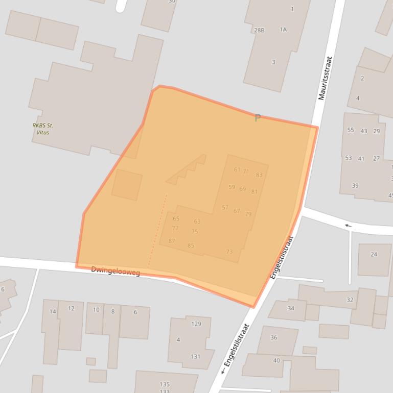 Kaart van postcodegebied 9671JK.