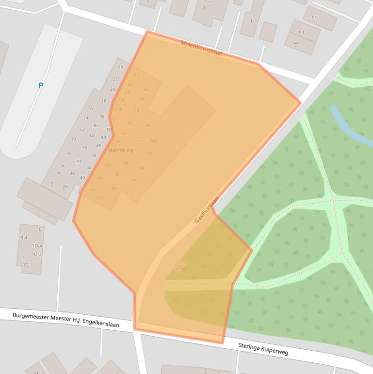 Kaart van postcodegebied 9671KV.