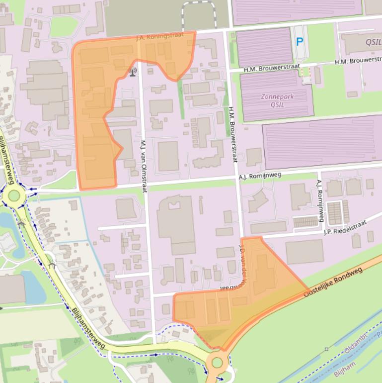 Kaart van postcodegebied 9672AC.