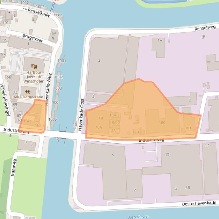 Kaart van postcodegebied 9672AR.