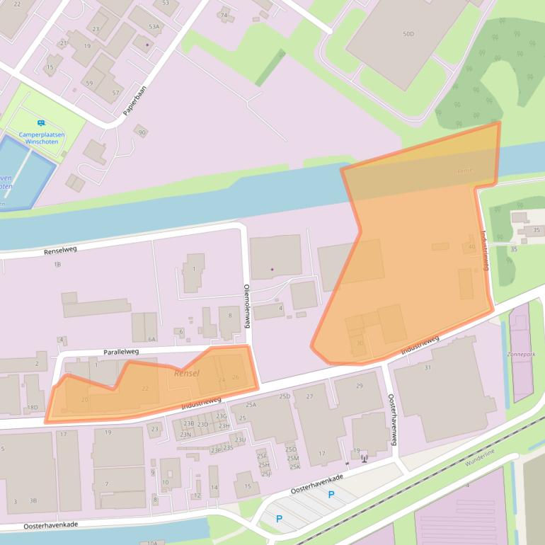 Kaart van postcodegebied 9672AS.