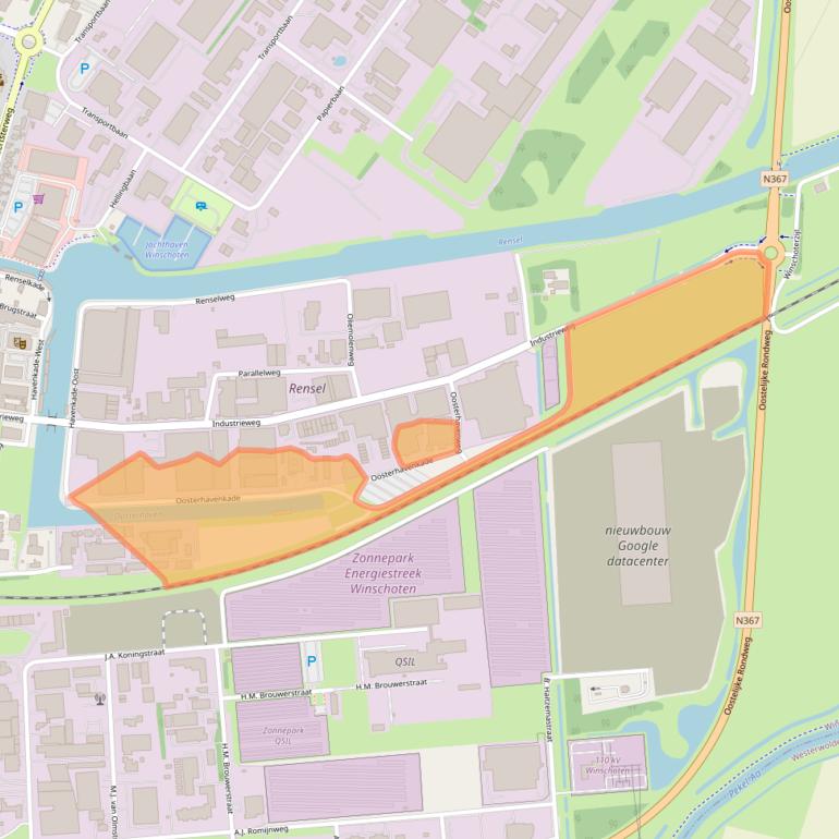 Kaart van postcodegebied 9672AV.