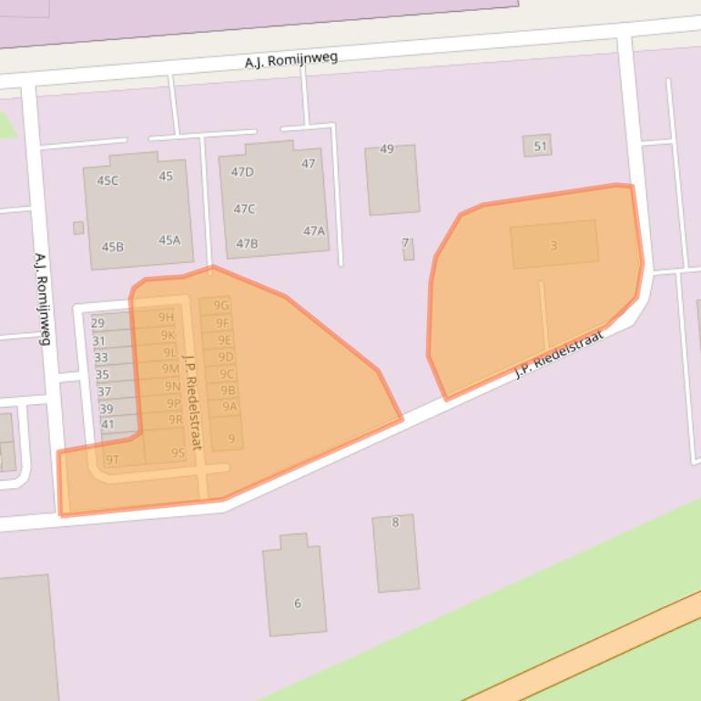 Kaart van postcodegebied 9672DA.