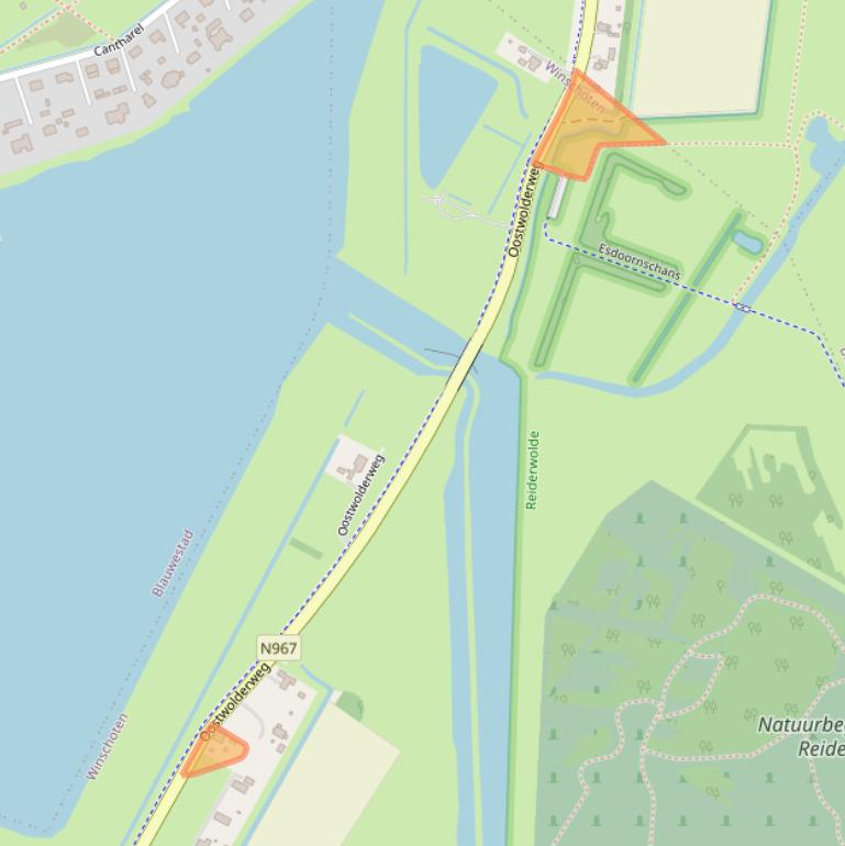 Kaart van postcodegebied 9672VB.