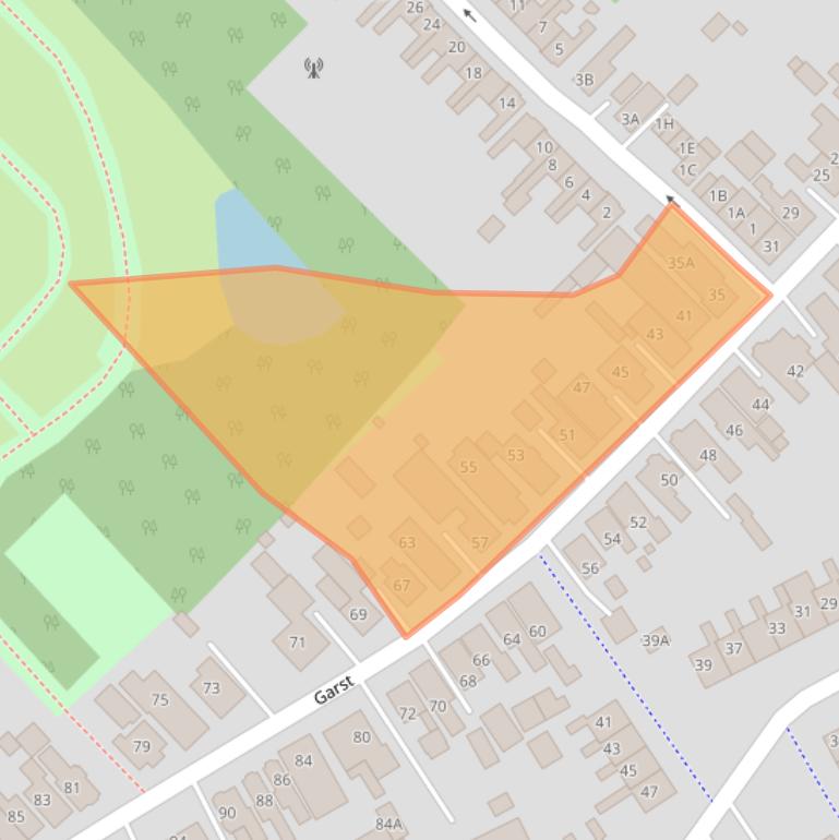 Kaart van postcodegebied 9673AB.