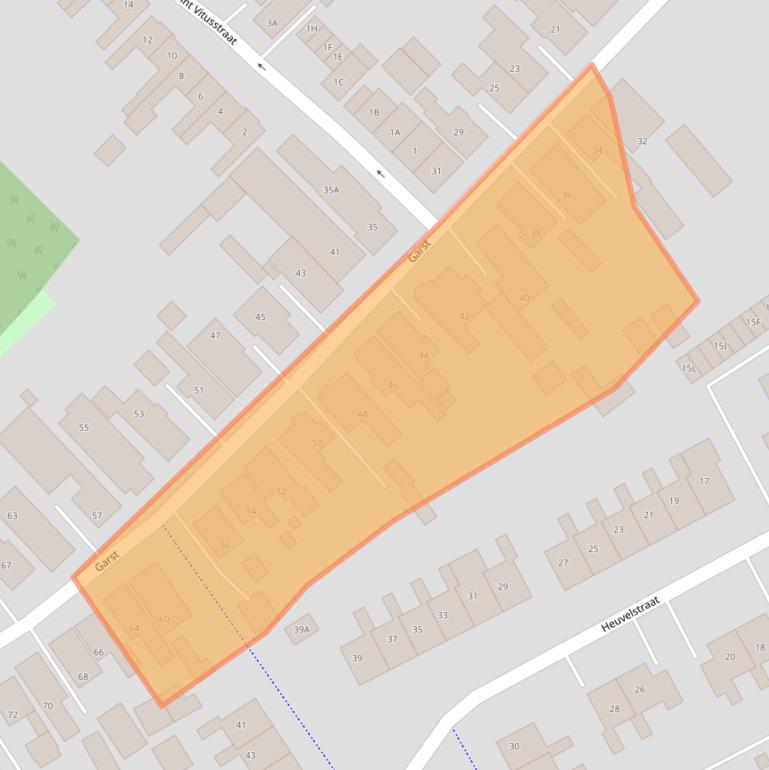 Kaart van postcodegebied 9673AG.