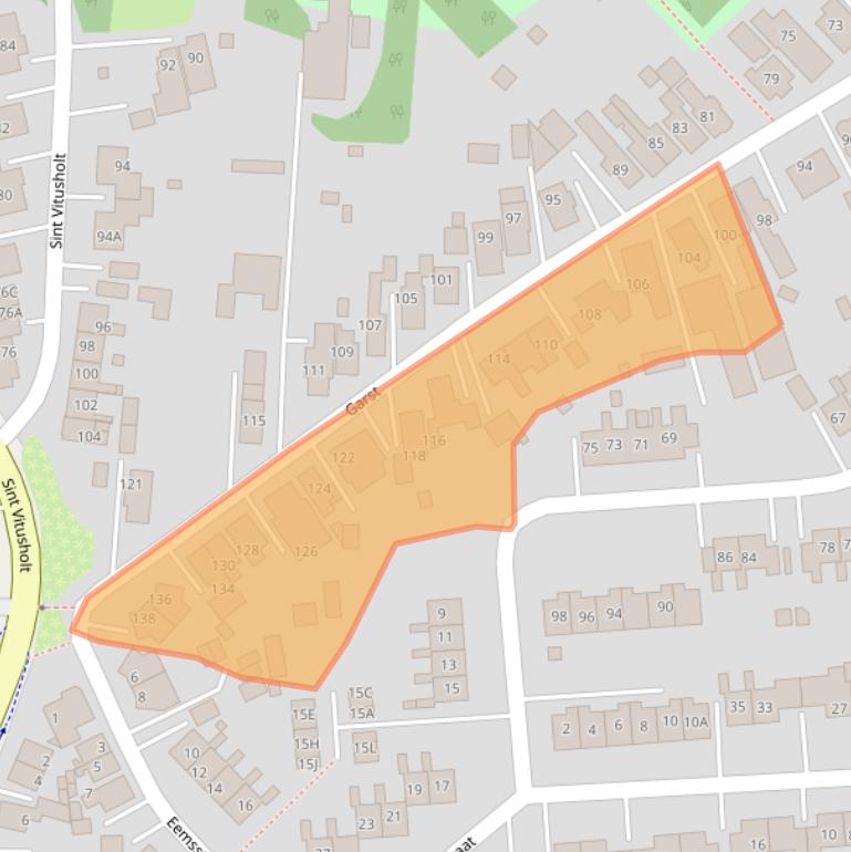 Kaart van postcodegebied 9673AJ.