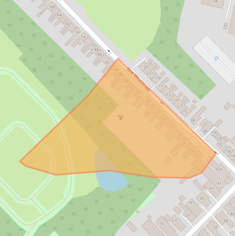 Kaart van postcodegebied 9673AN.