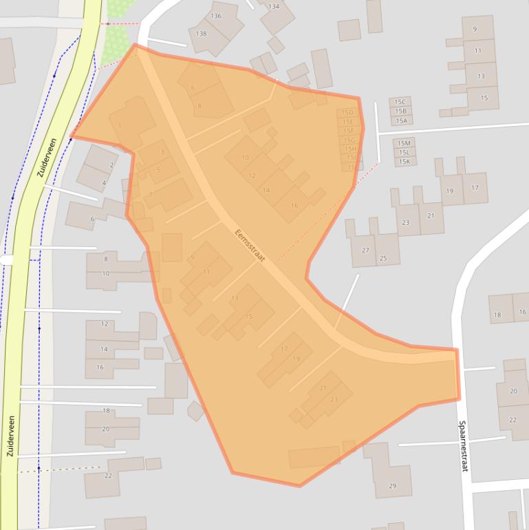 Kaart van postcodegebied 9673AR.