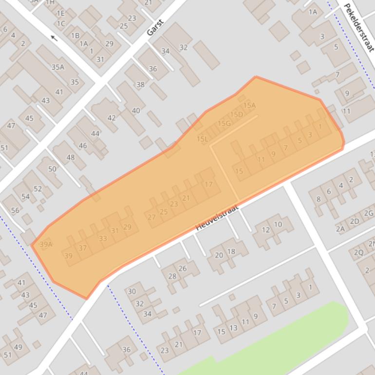 Kaart van postcodegebied 9673BA.