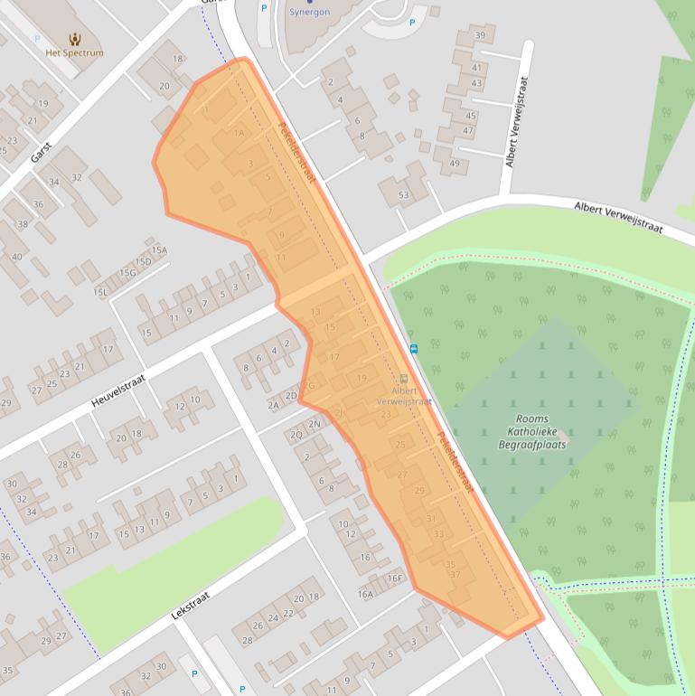 Kaart van postcodegebied 9673BJ.