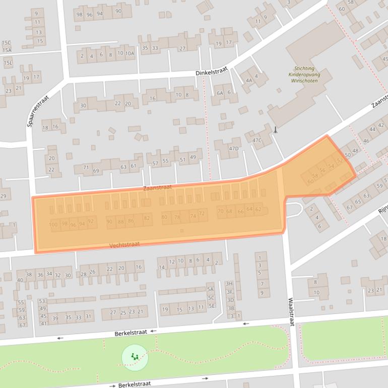 Kaart van postcodegebied 9673CD.