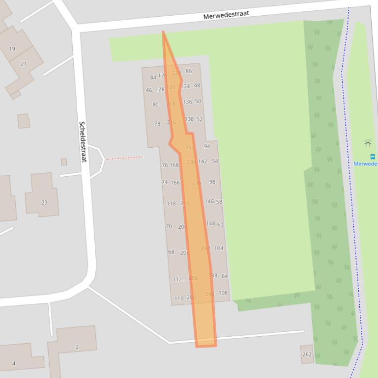 Kaart van postcodegebied 9673CM.