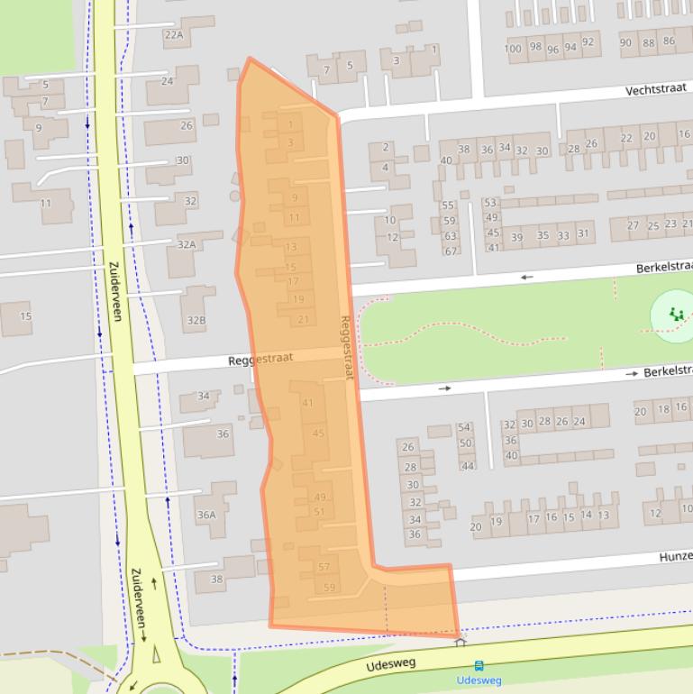 Kaart van postcodegebied 9673EC.