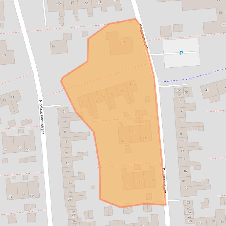 Kaart van postcodegebied 9673GH.