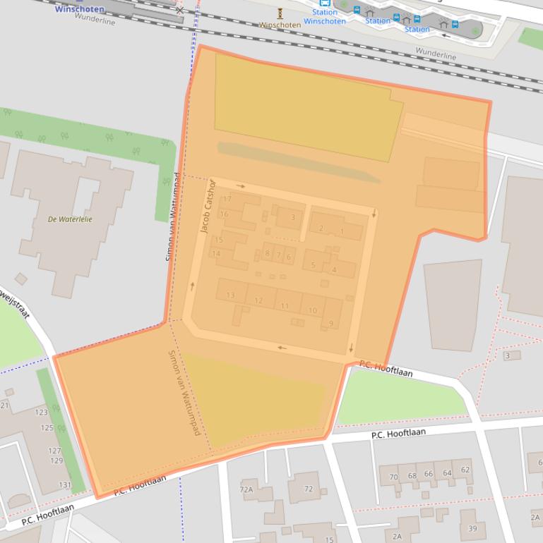 Kaart van postcodegebied 9673GK.