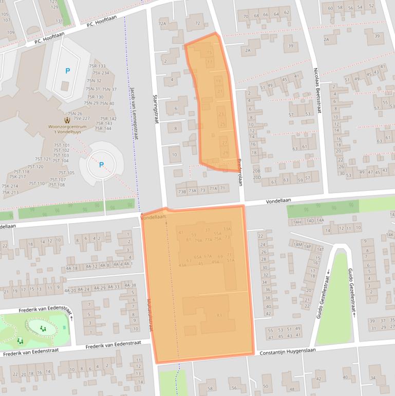 Kaart van postcodegebied 9673GM.