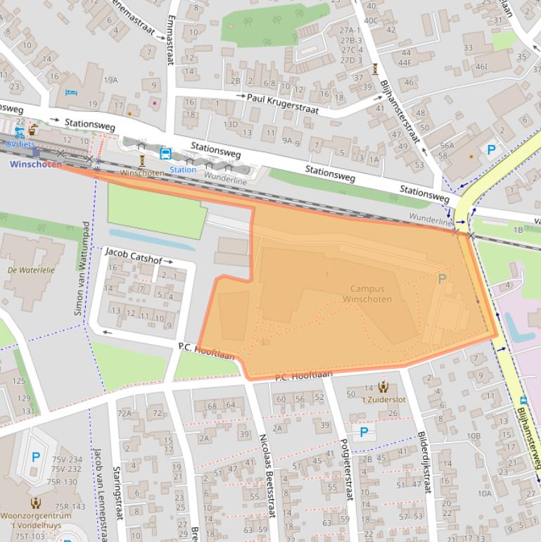 Kaart van postcodegebied 9673GS.