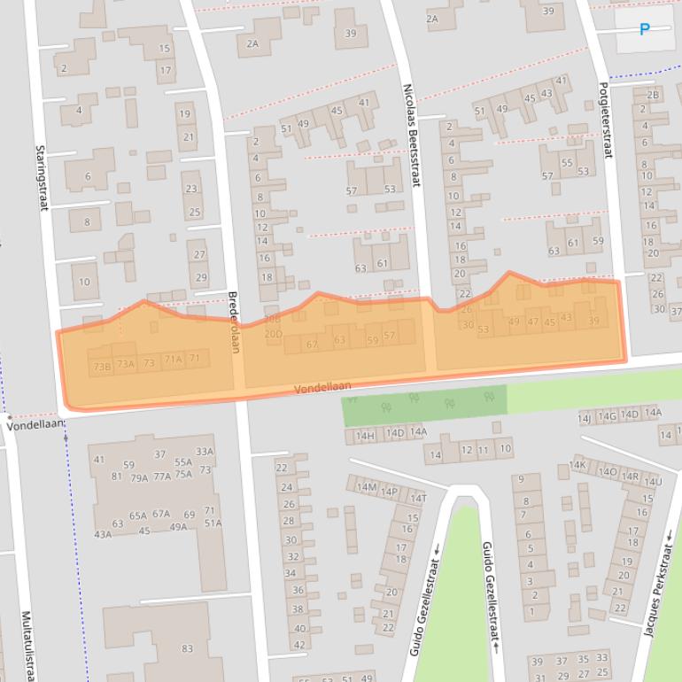 Kaart van postcodegebied 9673JB.