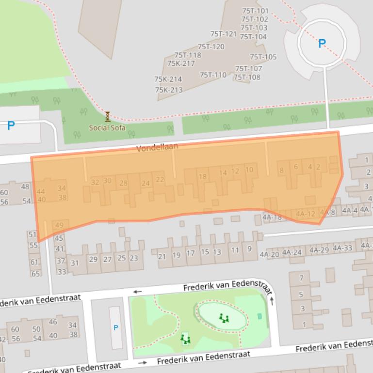 Kaart van postcodegebied 9673JC.