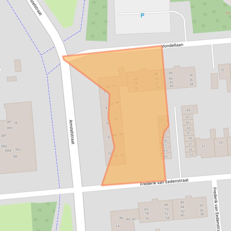 Kaart van postcodegebied 9673JD.