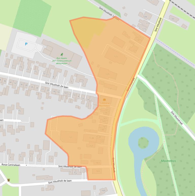 Kaart van postcodegebied 9674AJ.